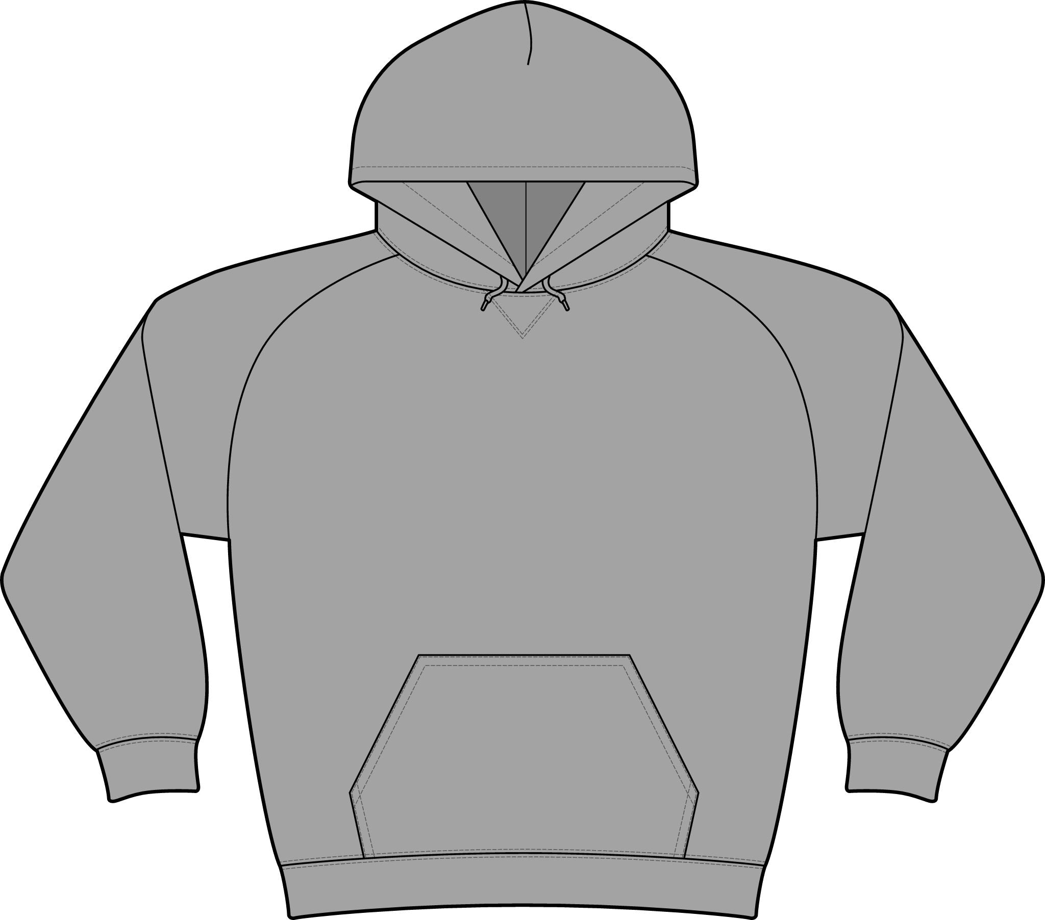Logo Unisex Drive Fleece Pullover Hoodie (Dark Edition with White Print)