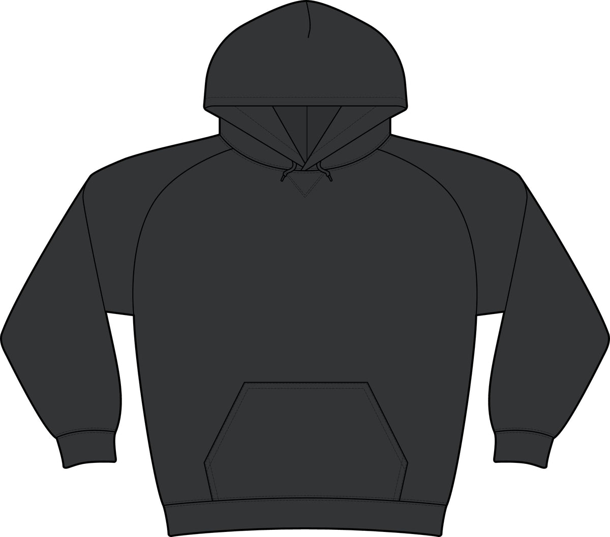 Logo Unisex Drive Fleece Pullover Hoodie (Dark Edition with White Print)