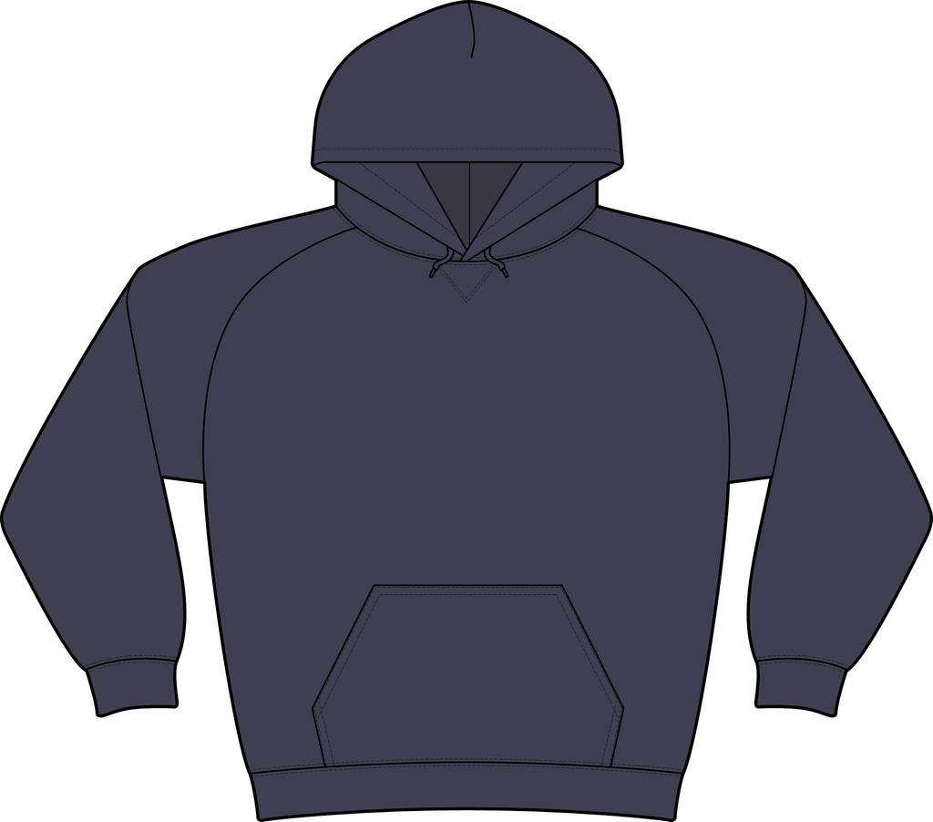 Logo Unisex Drive Fleece Pullover Hoodie (Dark Edition with White Print)