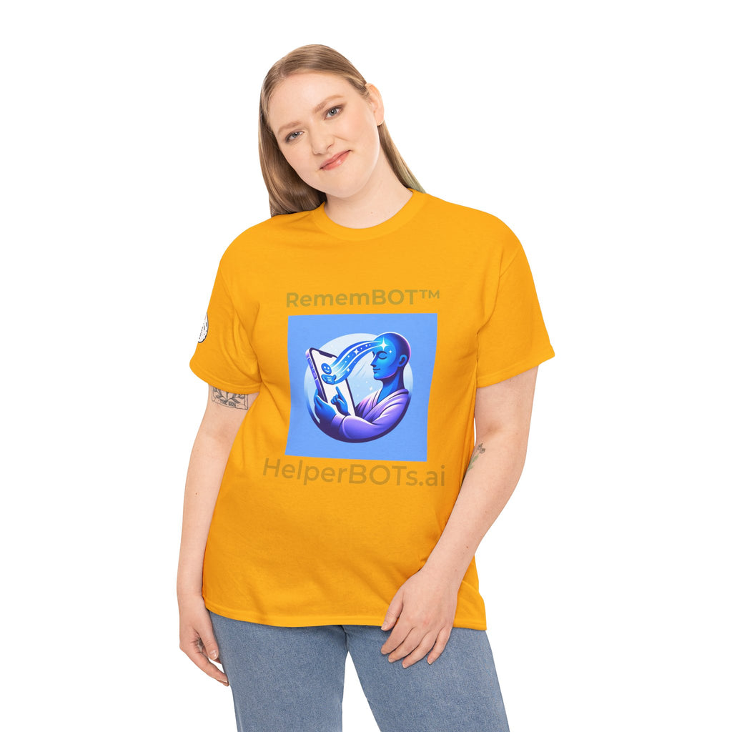 Unisex RememBOT™ Heavy Cotton Tee (Light Edition with Gold Lettering)