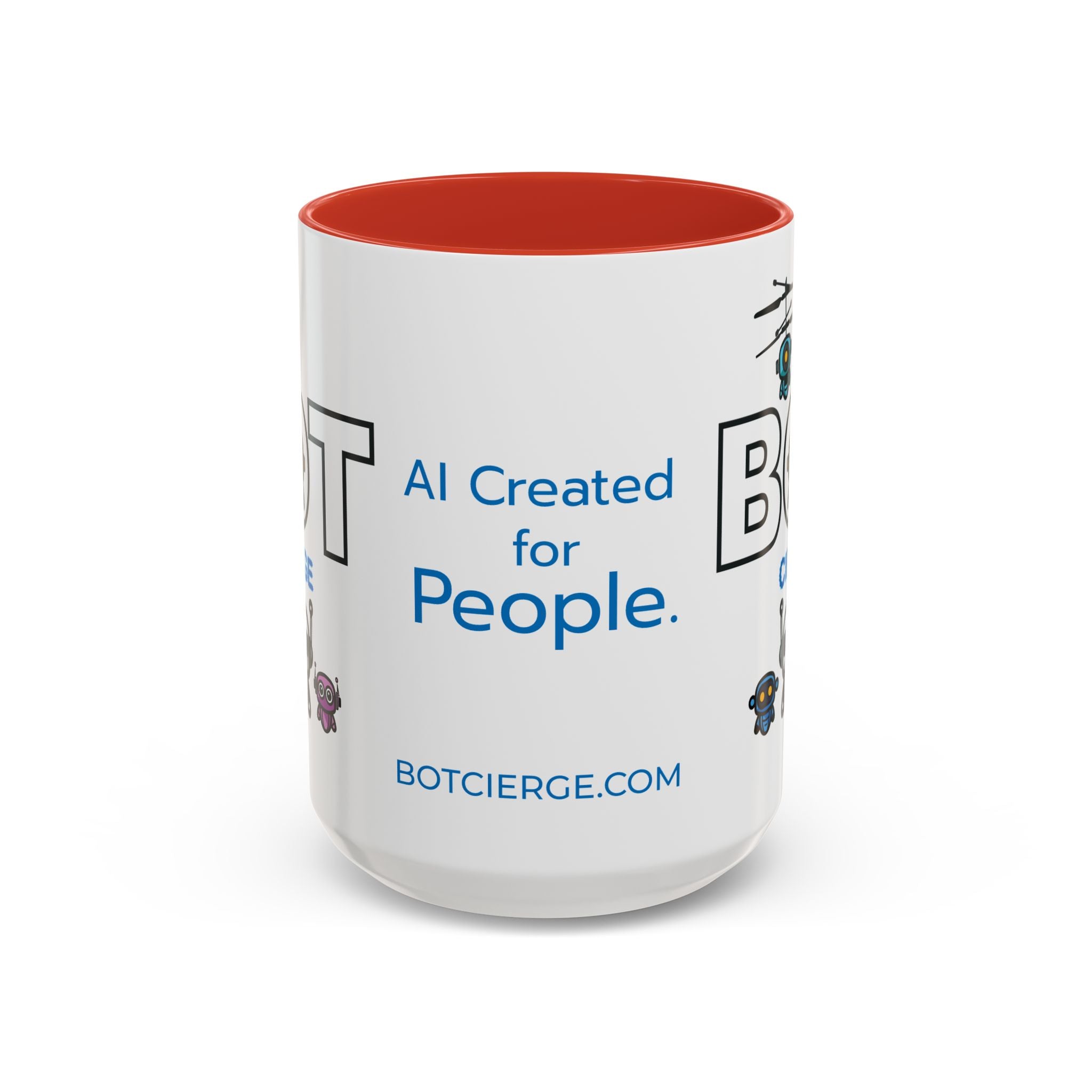 Logo Accent Coffee Mug (11, 15oz) (Dark Edition with Light Blue Print)