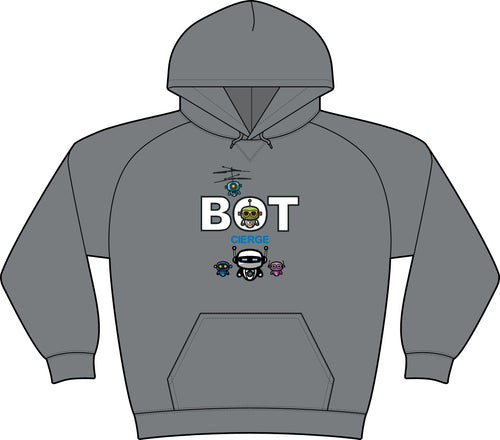 Logo Unisex Drive Fleece Pullover Hoodie (Dark Edition with White Print)