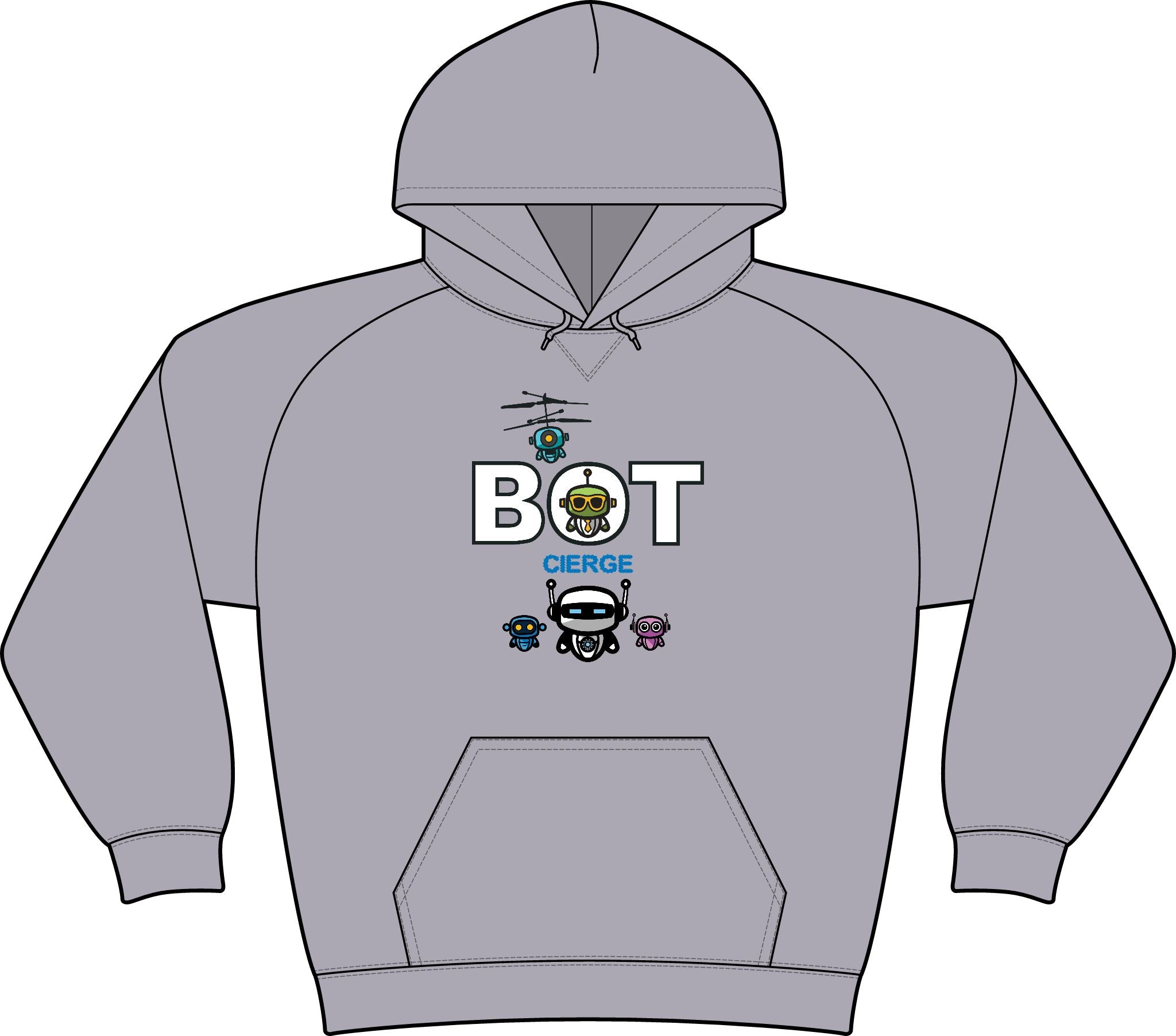 Logo Unisex Drive Fleece Pullover Hoodie (Dark Edition with White Print)