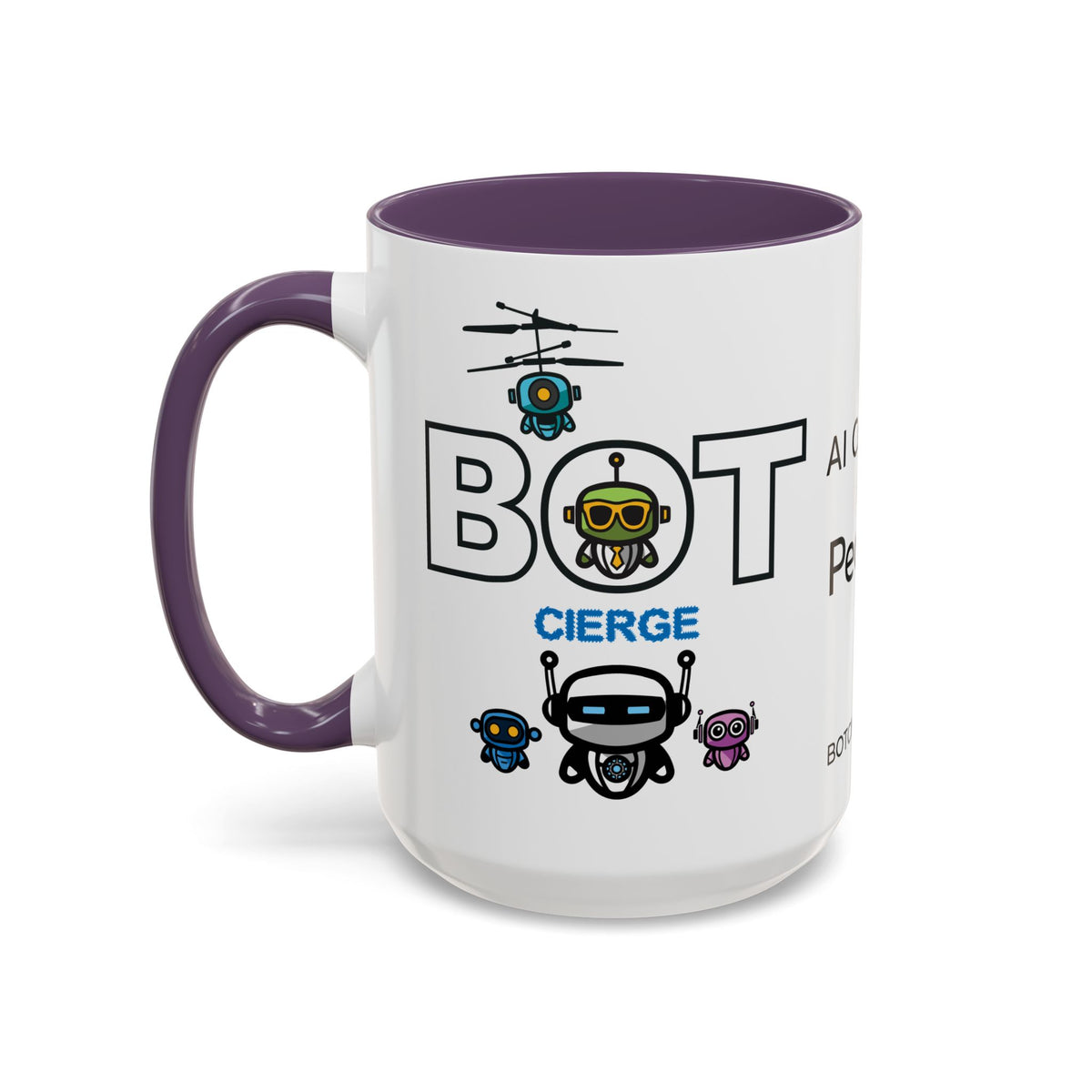 Logo Accent Coffee Mug (11, 15oz) (Light Edition with Black Print)