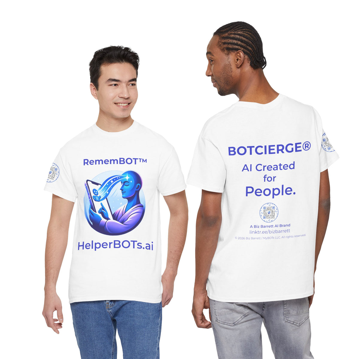 Unisex RememBOT™ Heavy Cotton Tee (Light Edition with Purple Print)