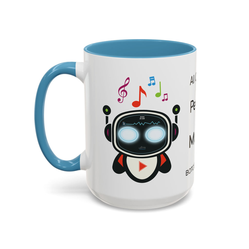 Music BOT Accent Coffee Mug (11, 15oz) (Light Edition with Black Print)
