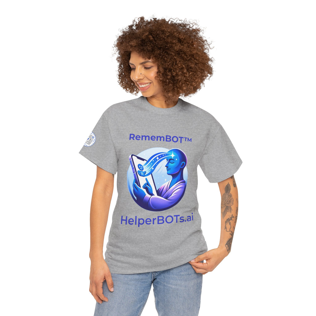 Unisex RememBOT™ Heavy Cotton Tee (Light Edition with Purple Print)