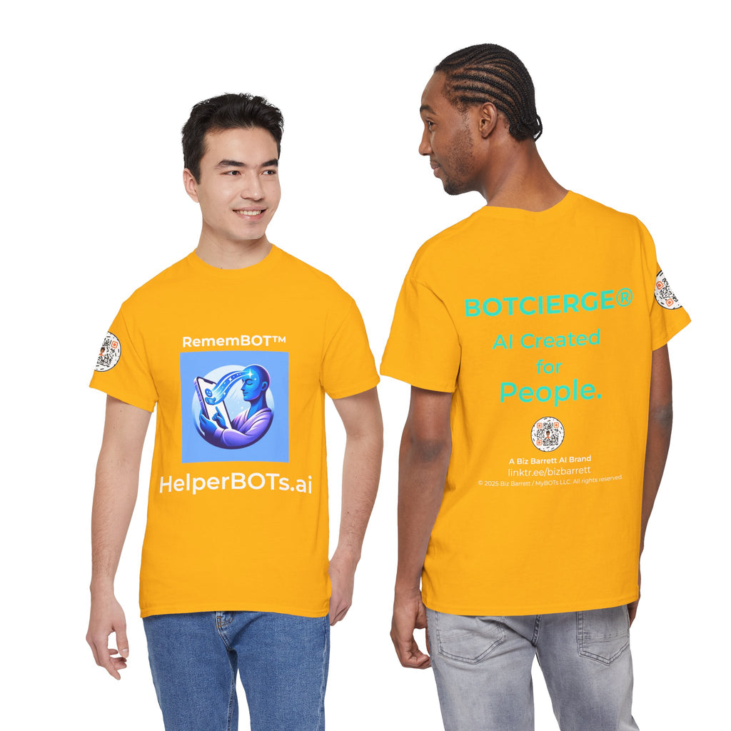 Unisex RememBOT™ Heavy Cotton Tee (Light Edition with White Lettering)