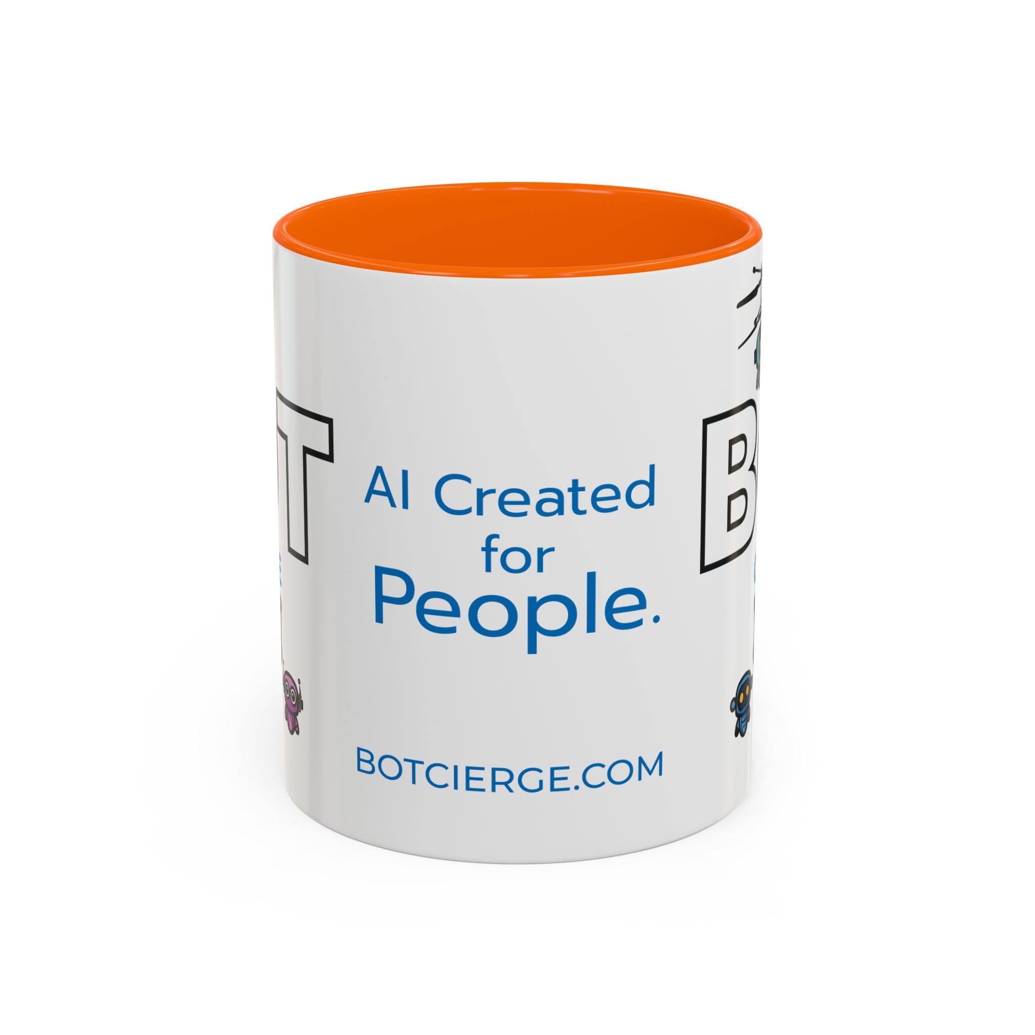 Logo Accent Coffee Mug (11, 15oz) (Dark Edition with Light Blue Print)