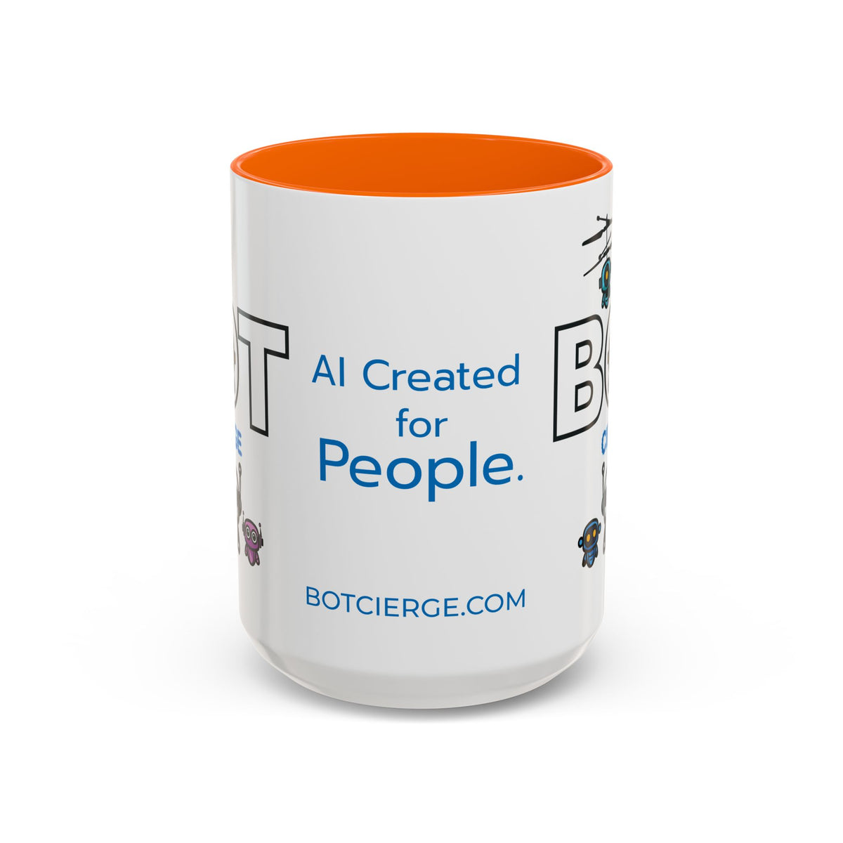 Logo Accent Coffee Mug (11, 15oz) (Dark Edition with Light Blue Print)