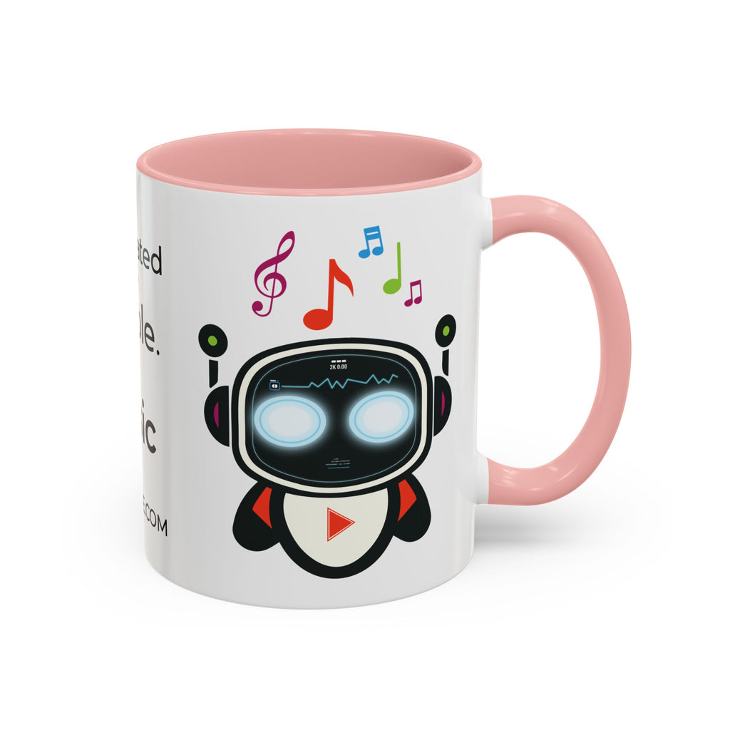 Music BOT Accent Coffee Mug (11, 15oz) (Light Edition with Black Print)