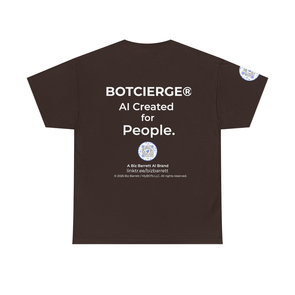Unisex RememBOT™ Heavy Cotton Tee (Dark Edition with White Print)