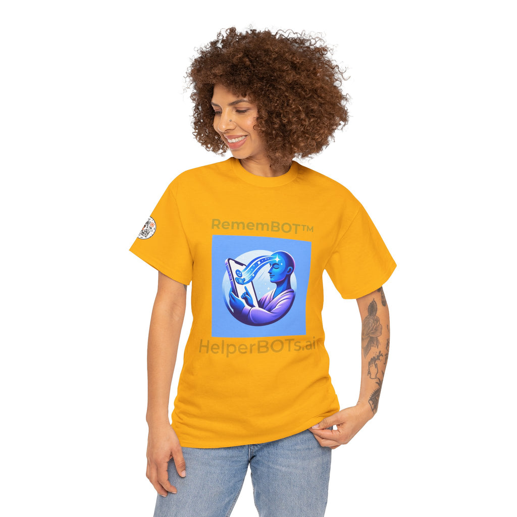 Unisex RememBOT™ Heavy Cotton Tee (Light Edition with Gold Lettering)
