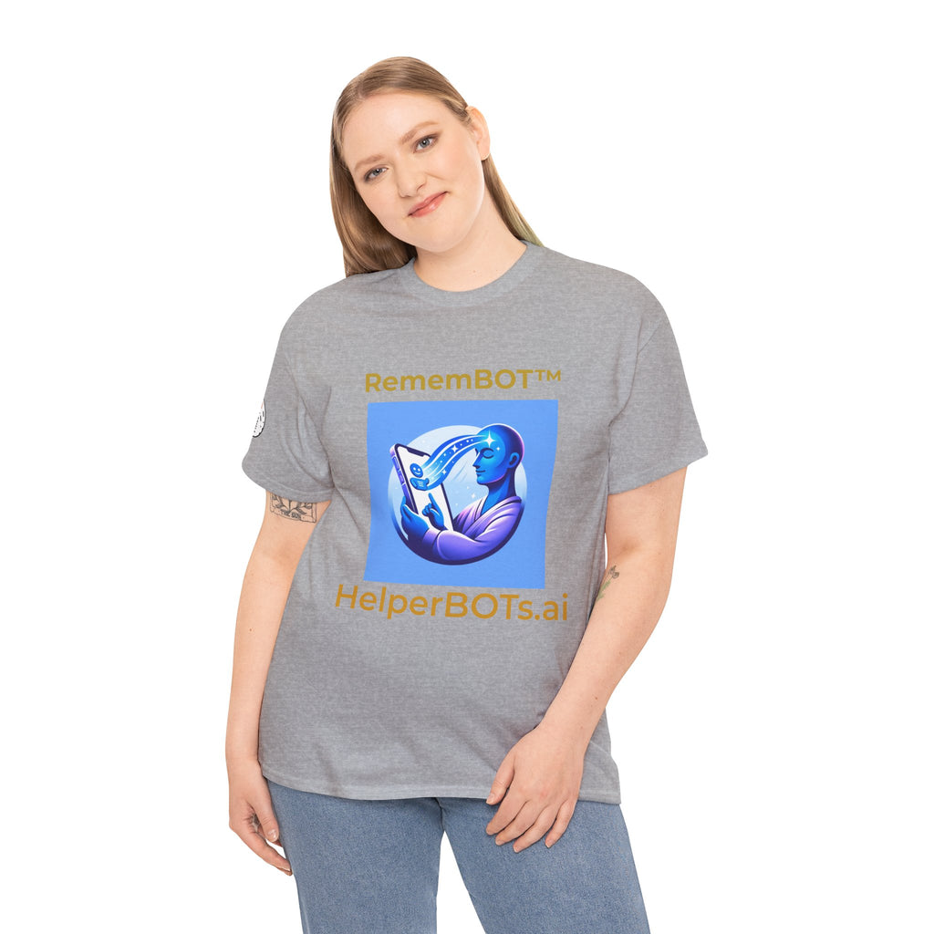 Unisex RememBOT™ Heavy Cotton Tee (Light Edition with Gold Lettering)