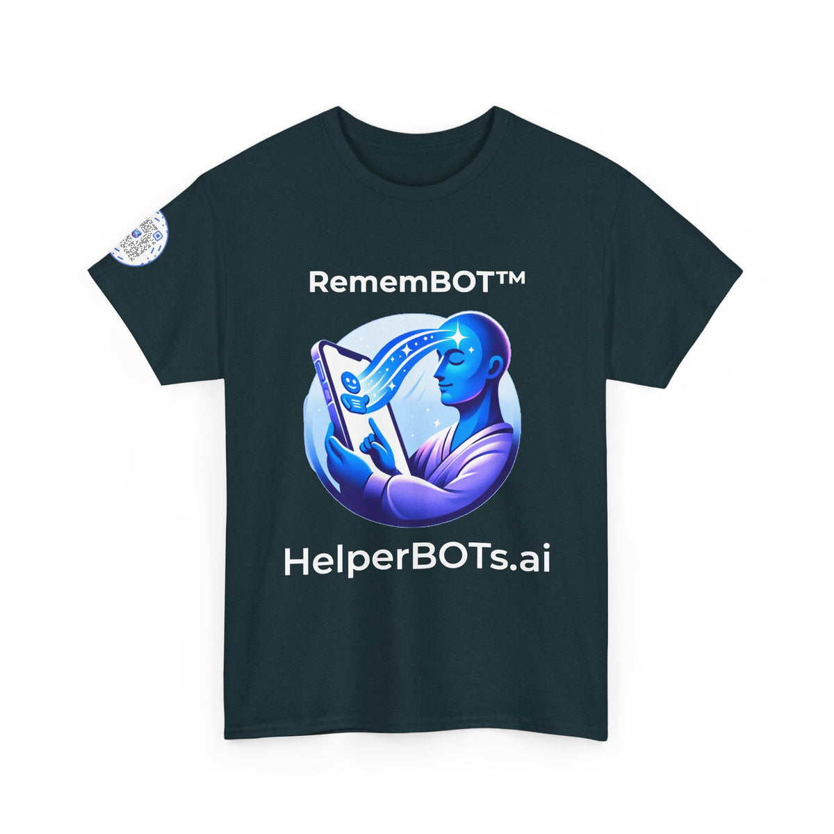 Unisex RememBOT™ Heavy Cotton Tee (Dark Edition with White Print)