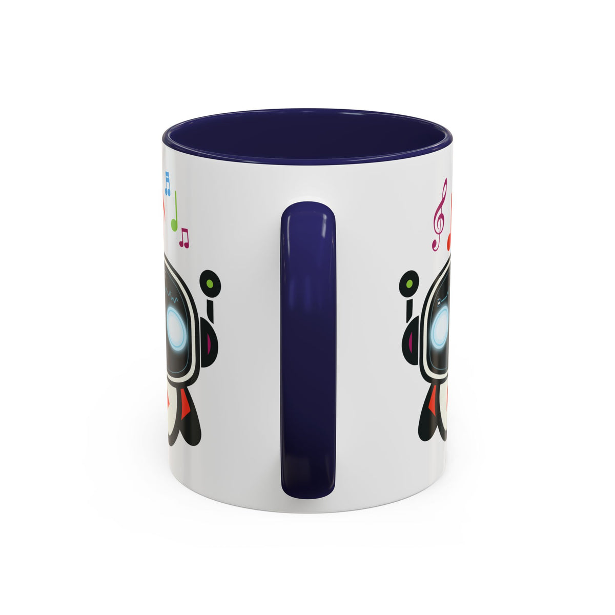 Music BOT Accent Coffee Mug (11, 15oz) (Light Edition with Black Print)