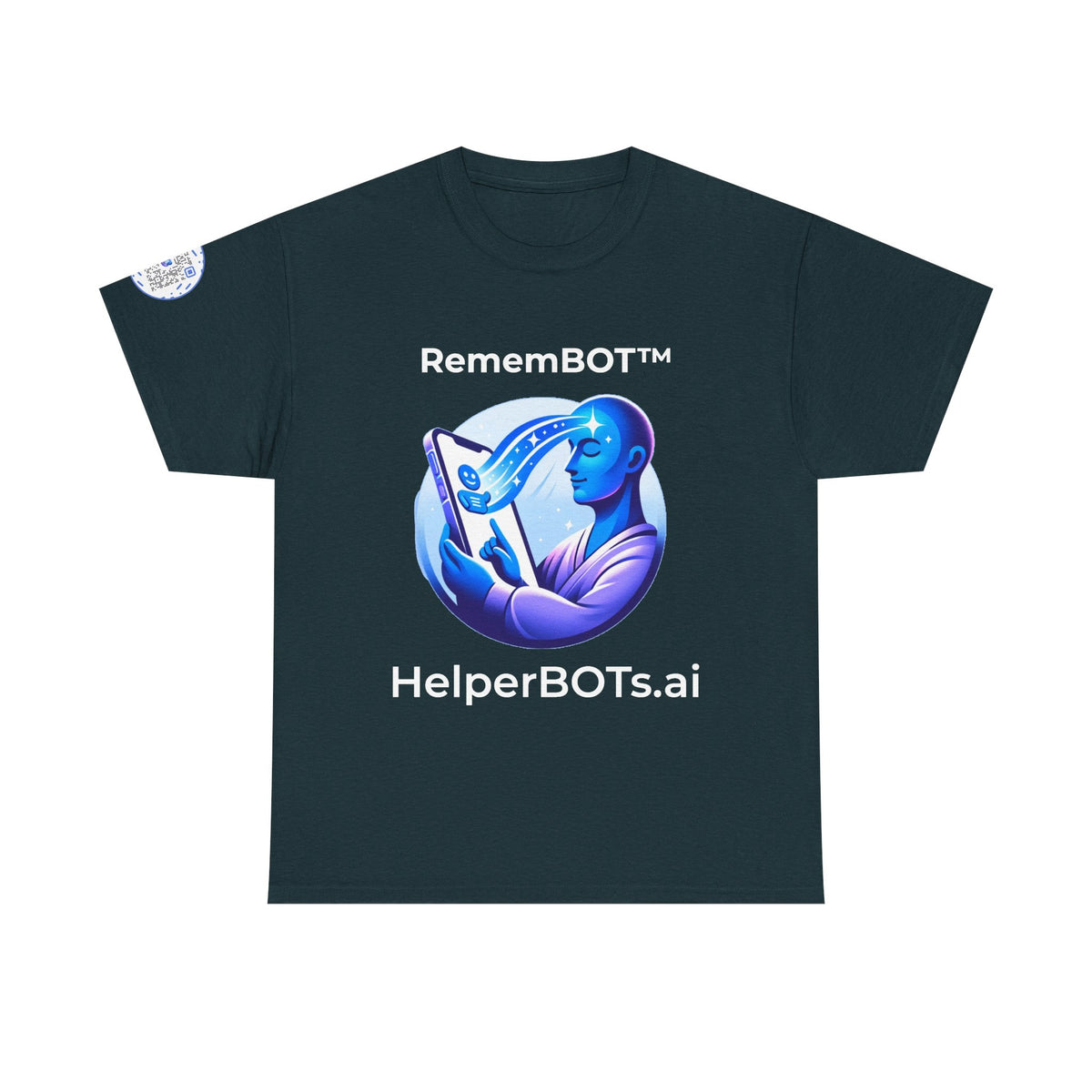 Unisex RememBOT™ Heavy Cotton Tee (Dark Edition with White Print)