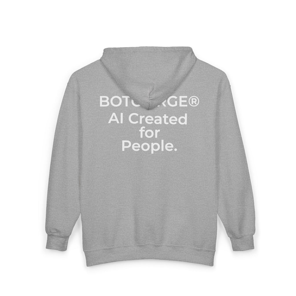Logo Unisex Heavy Blend™ Full Zip Hooded Sweatshirt (Dark Edition with White Print)