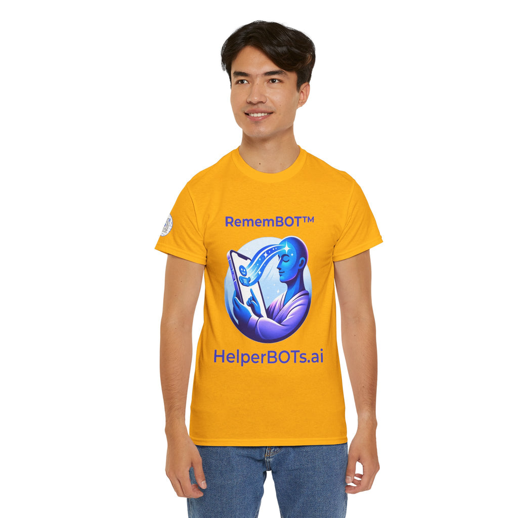 Unisex RememBOT™ Heavy Cotton Tee (Light Edition with Purple Print)