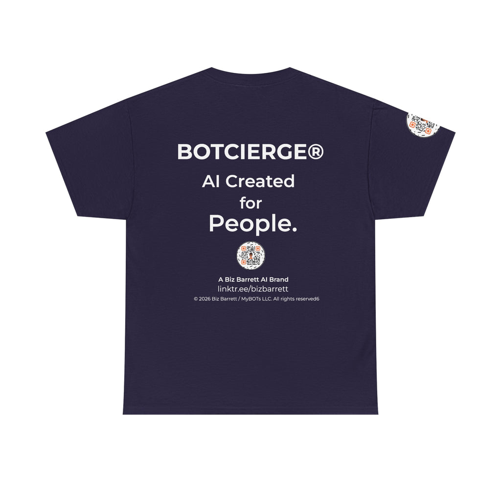 Unisex Healthcare BOT Heavy Cotton Tee (Dark Edition with White Print)