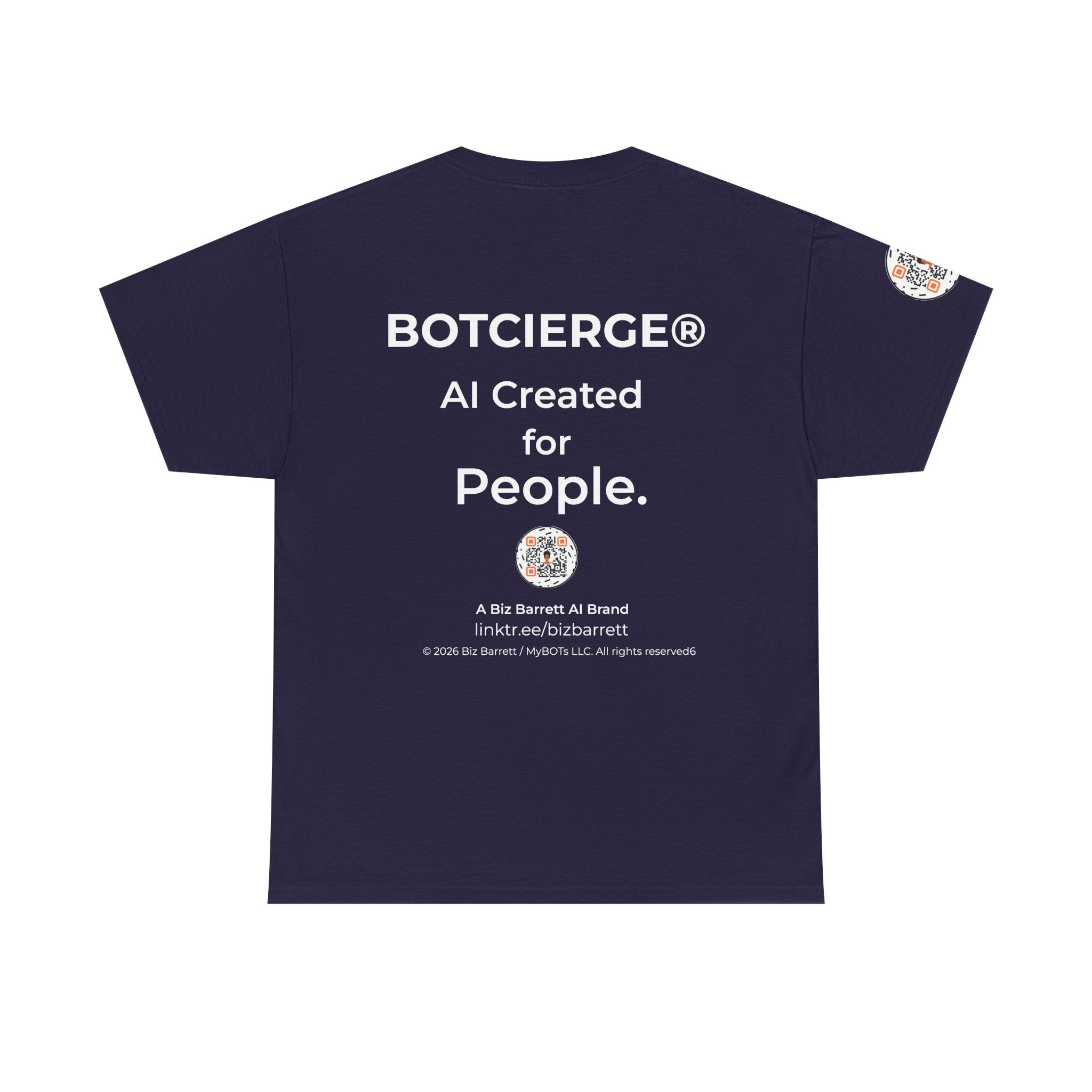 Unisex Healthcare BOT Heavy Cotton Tee (Dark Edition with White Print)