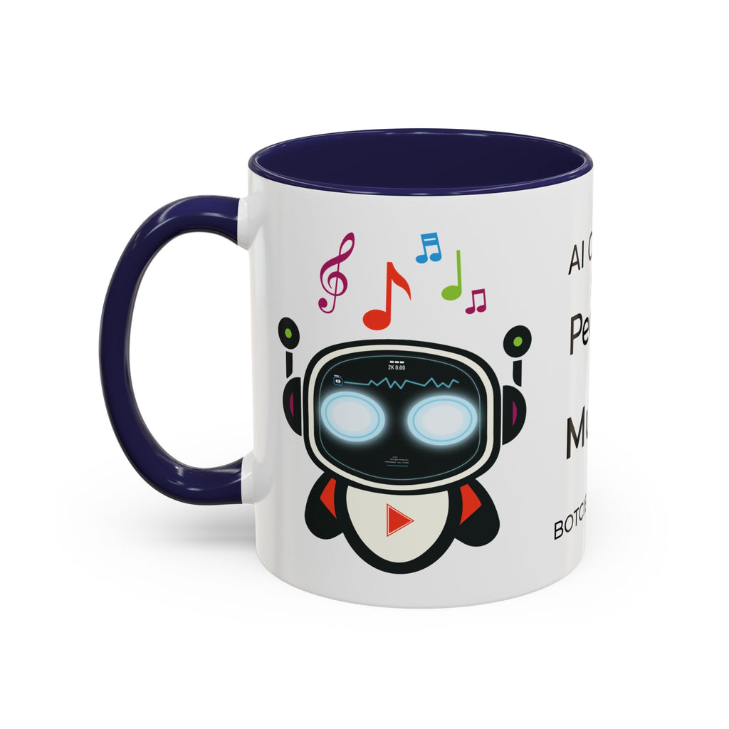 Music BOT Accent Coffee Mug (11, 15oz) (Light Edition with Black Print)