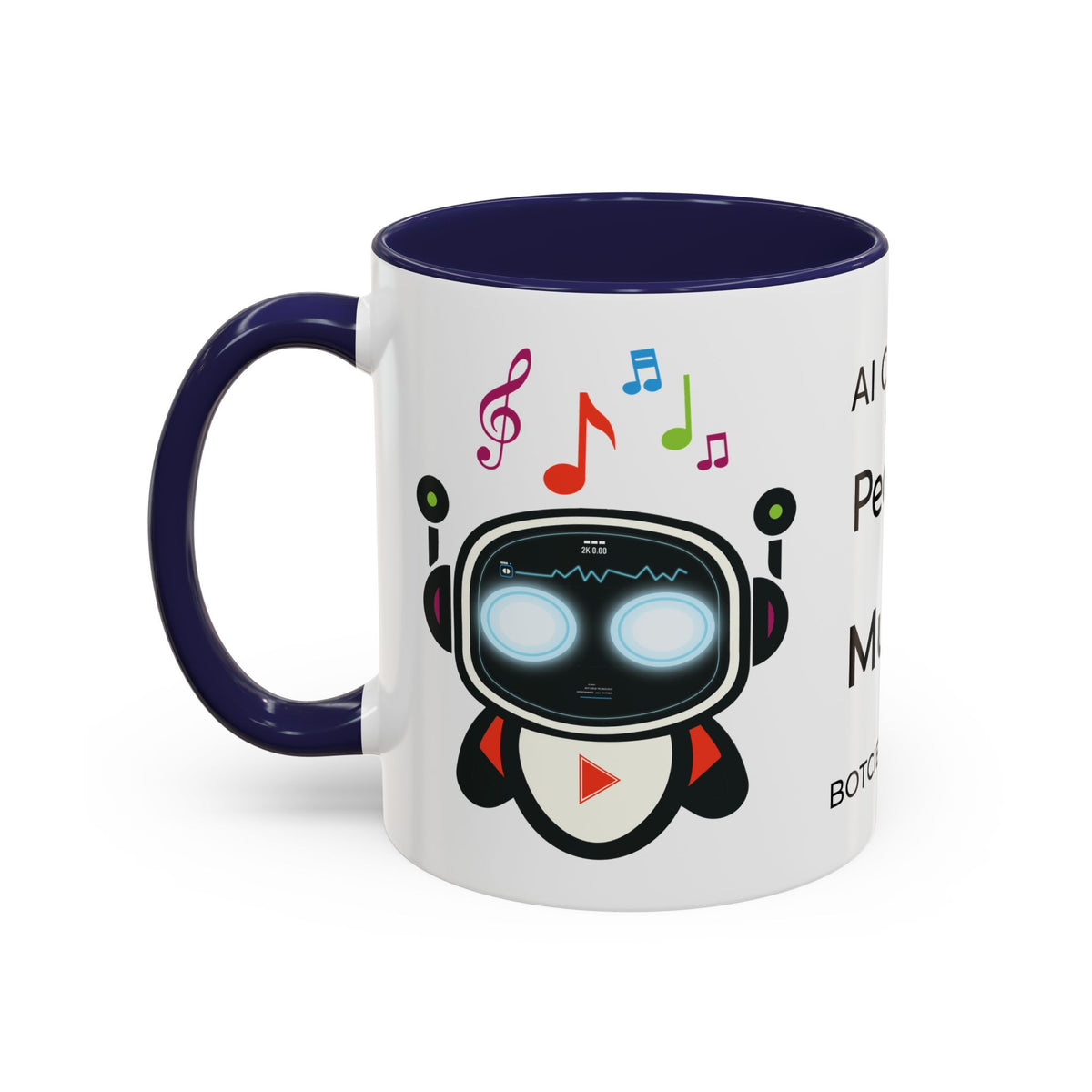 Music BOT Accent Coffee Mug (11, 15oz) (Light Edition with Black Print)