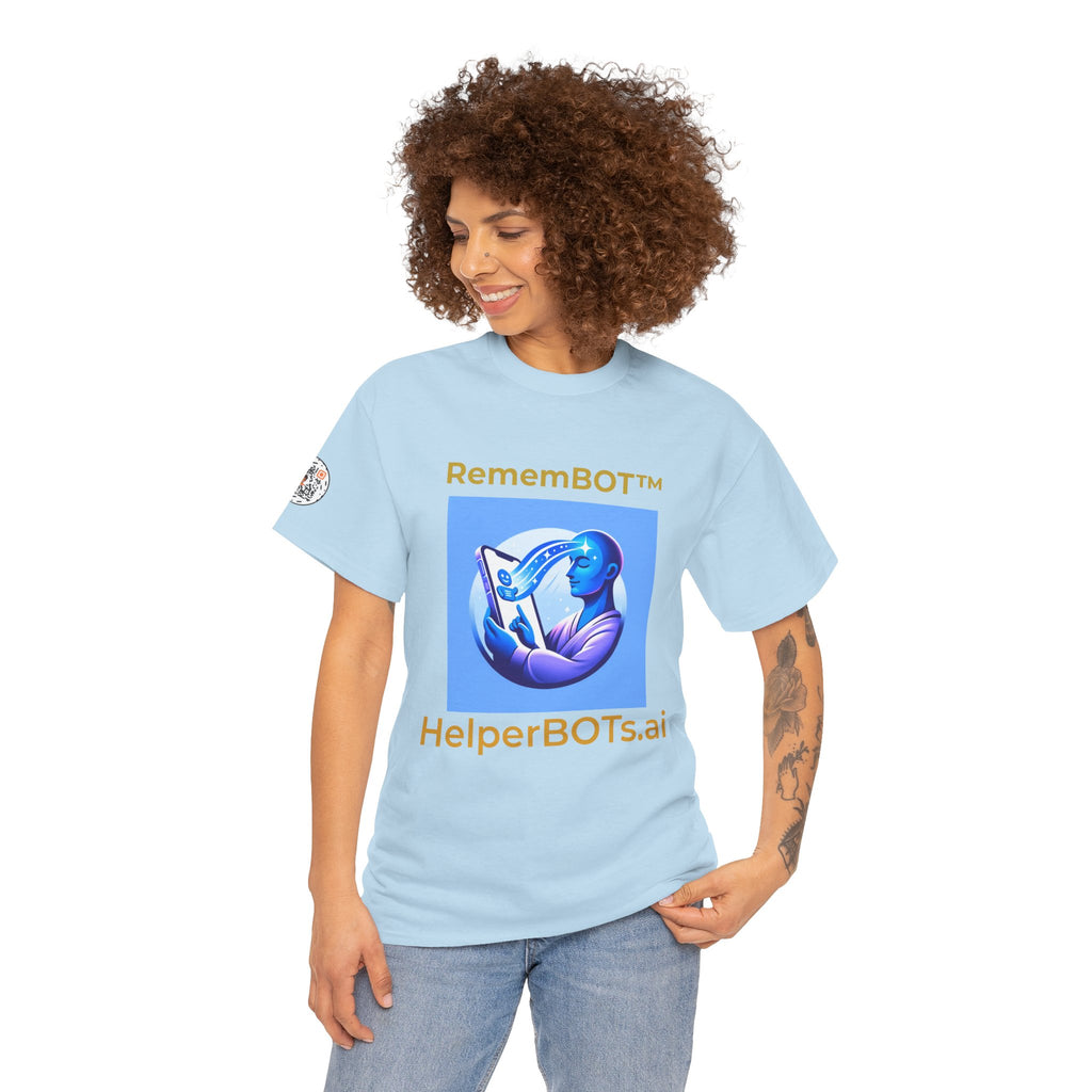 Unisex RememBOT™ Heavy Cotton Tee (Light Edition with Gold Lettering)