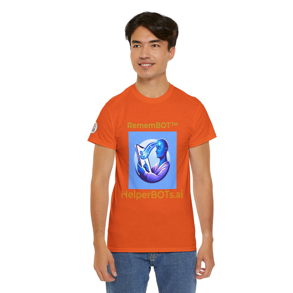 Unisex RememBOT™ Heavy Cotton Tee (Light Edition with Gold Lettering)