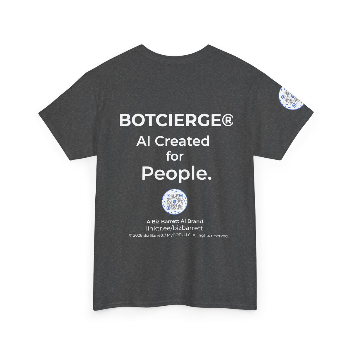 Unisex RememBOT™ Heavy Cotton Tee (Dark Edition with White Print)