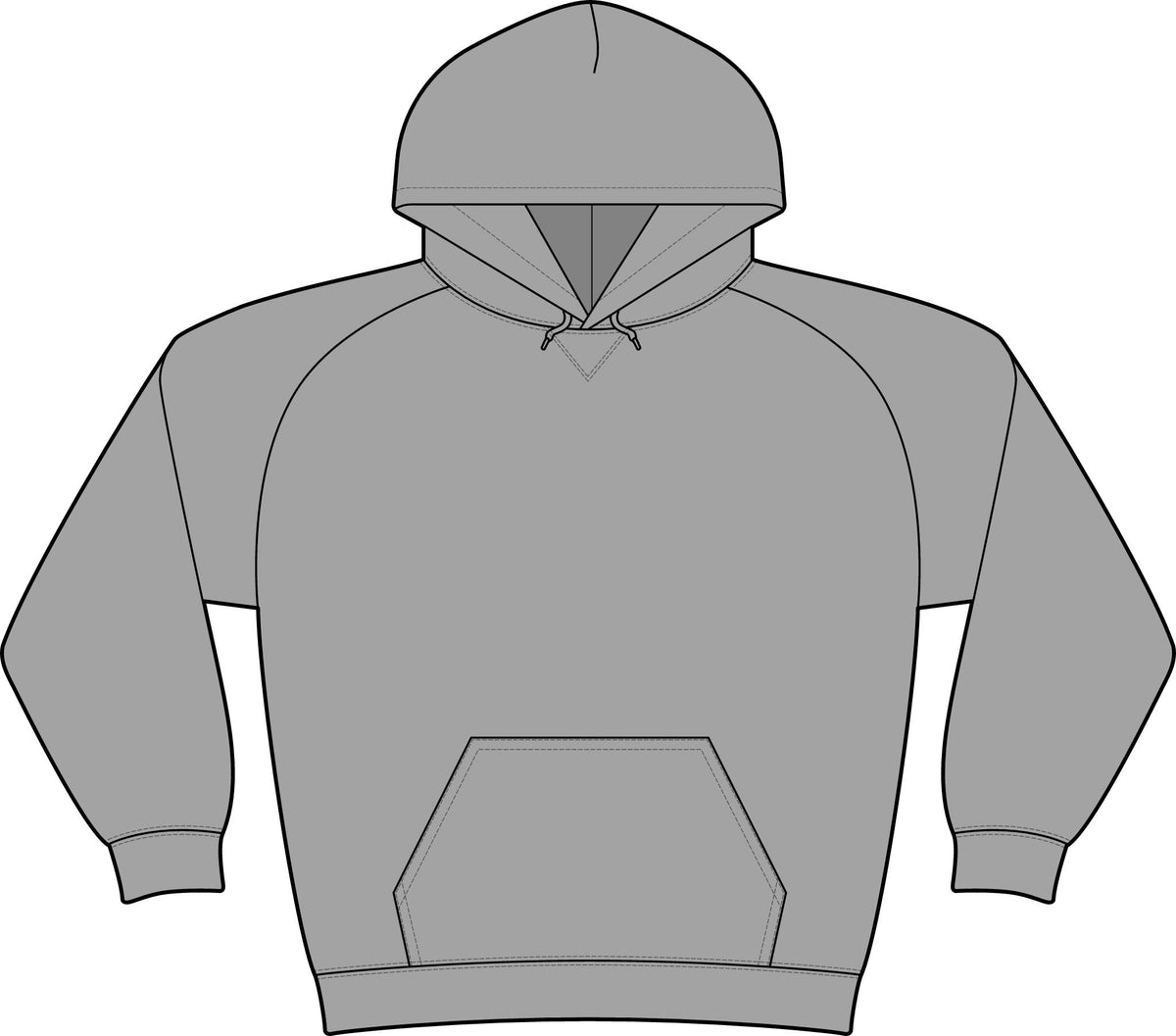 Logo Unisex Drive Fleece Pullover Hoodie (Dark Edition with White Print)