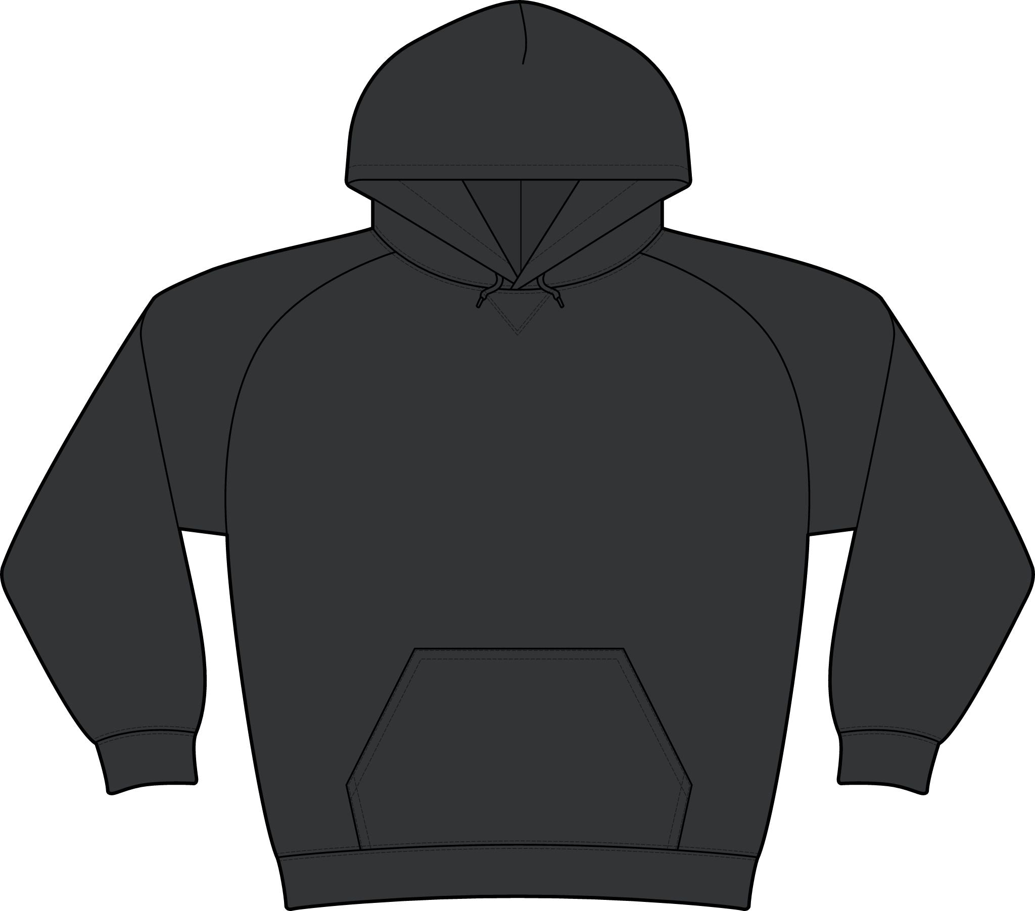 Logo Unisex Drive Fleece Pullover Hoodie (Dark Edition with White Print)