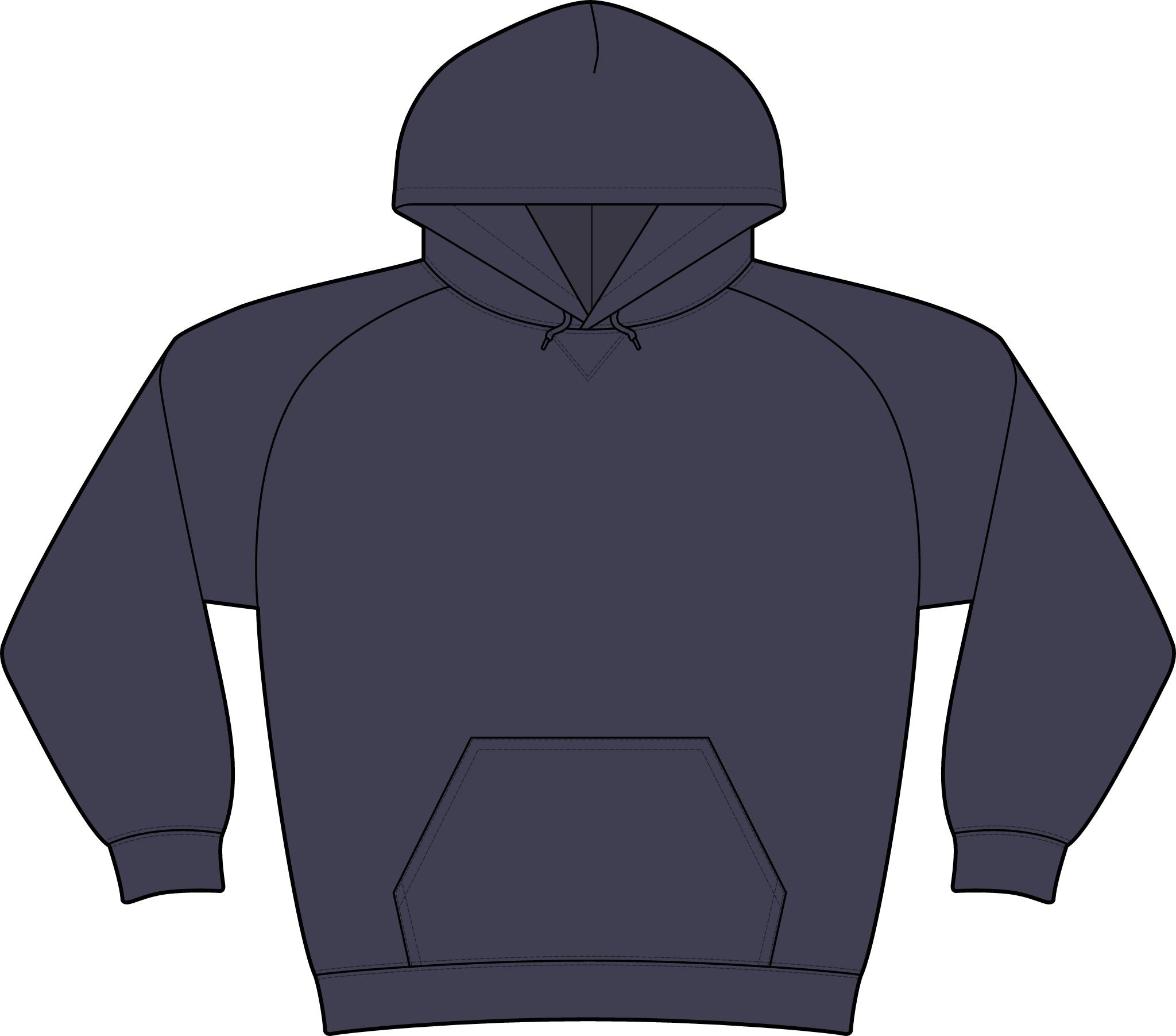 Logo Unisex Drive Fleece Pullover Hoodie (Dark Edition with White Print)