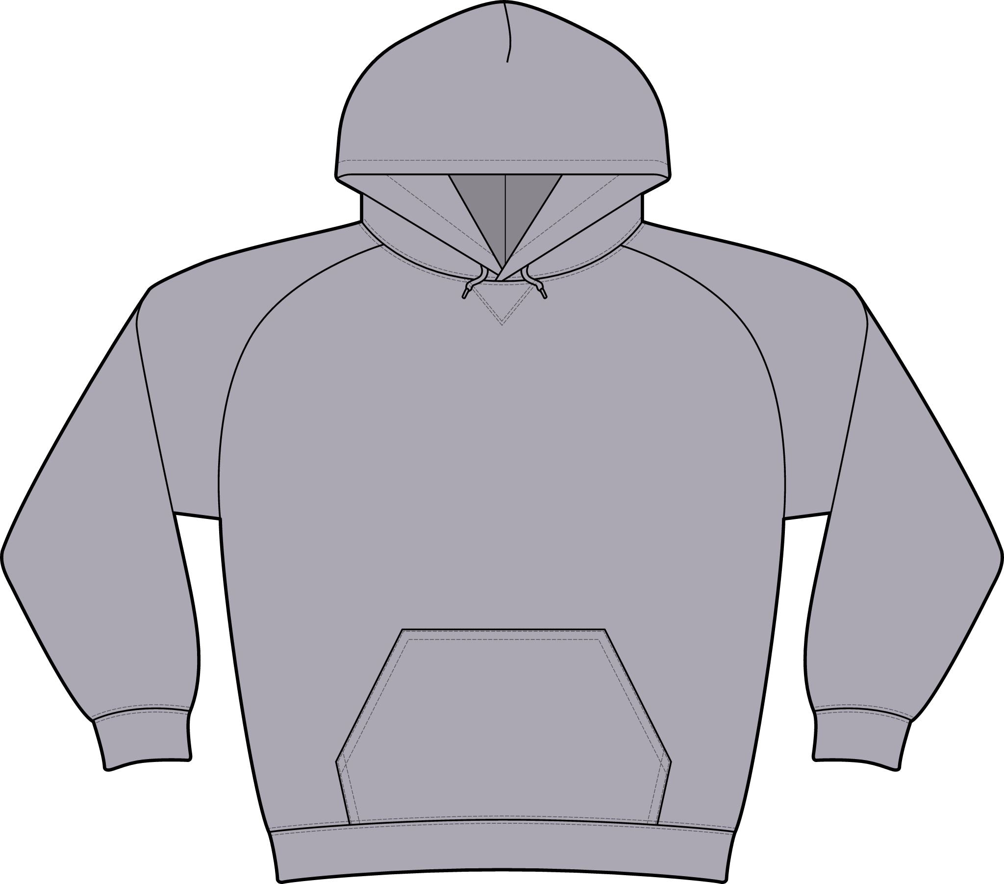 Logo Unisex Drive Fleece Pullover Hoodie (Dark Edition with White Print)