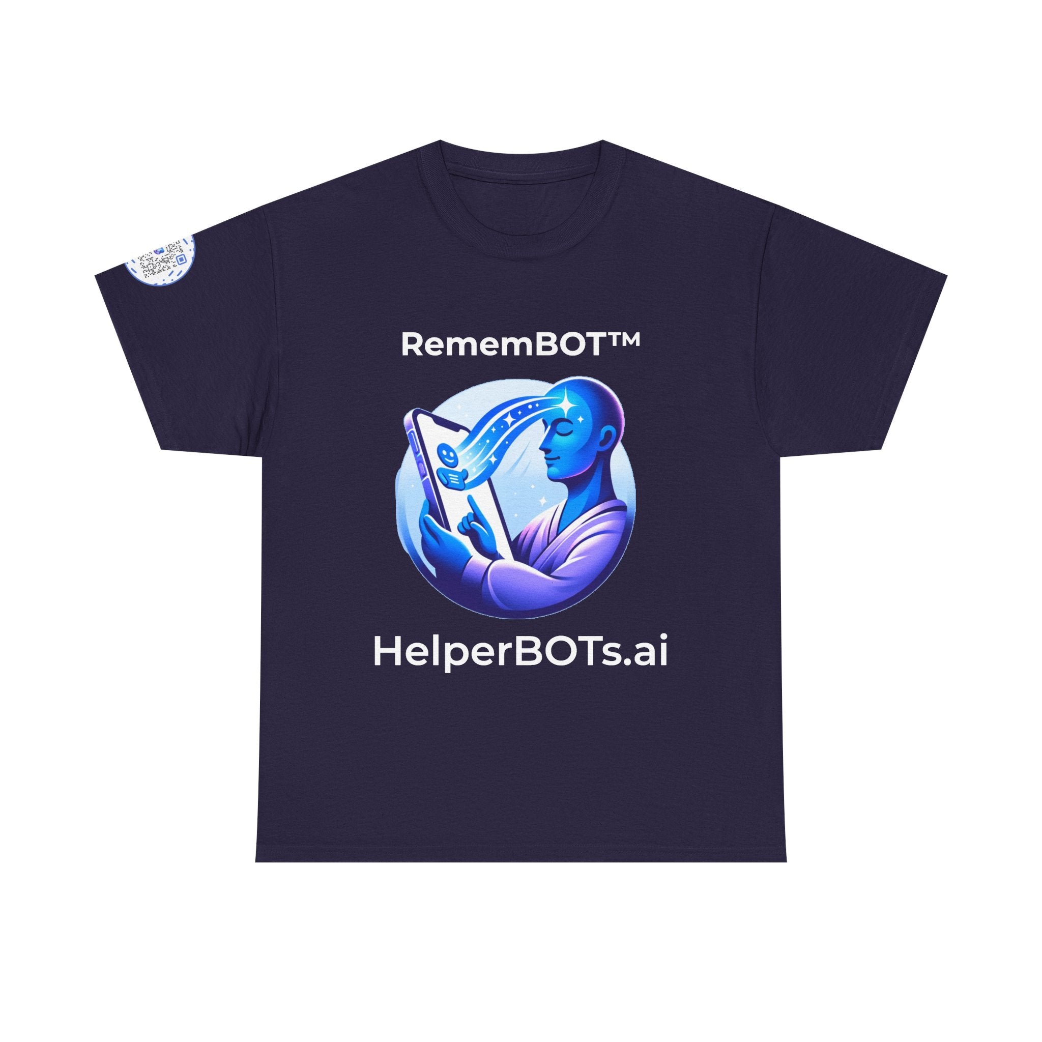 Unisex RememBOT™ Heavy Cotton Tee (Dark Edition with White Print)