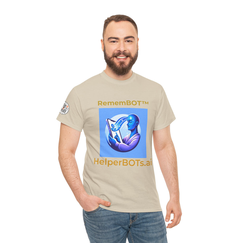 Unisex RememBOT™ Heavy Cotton Tee (Light Edition with Gold Lettering)