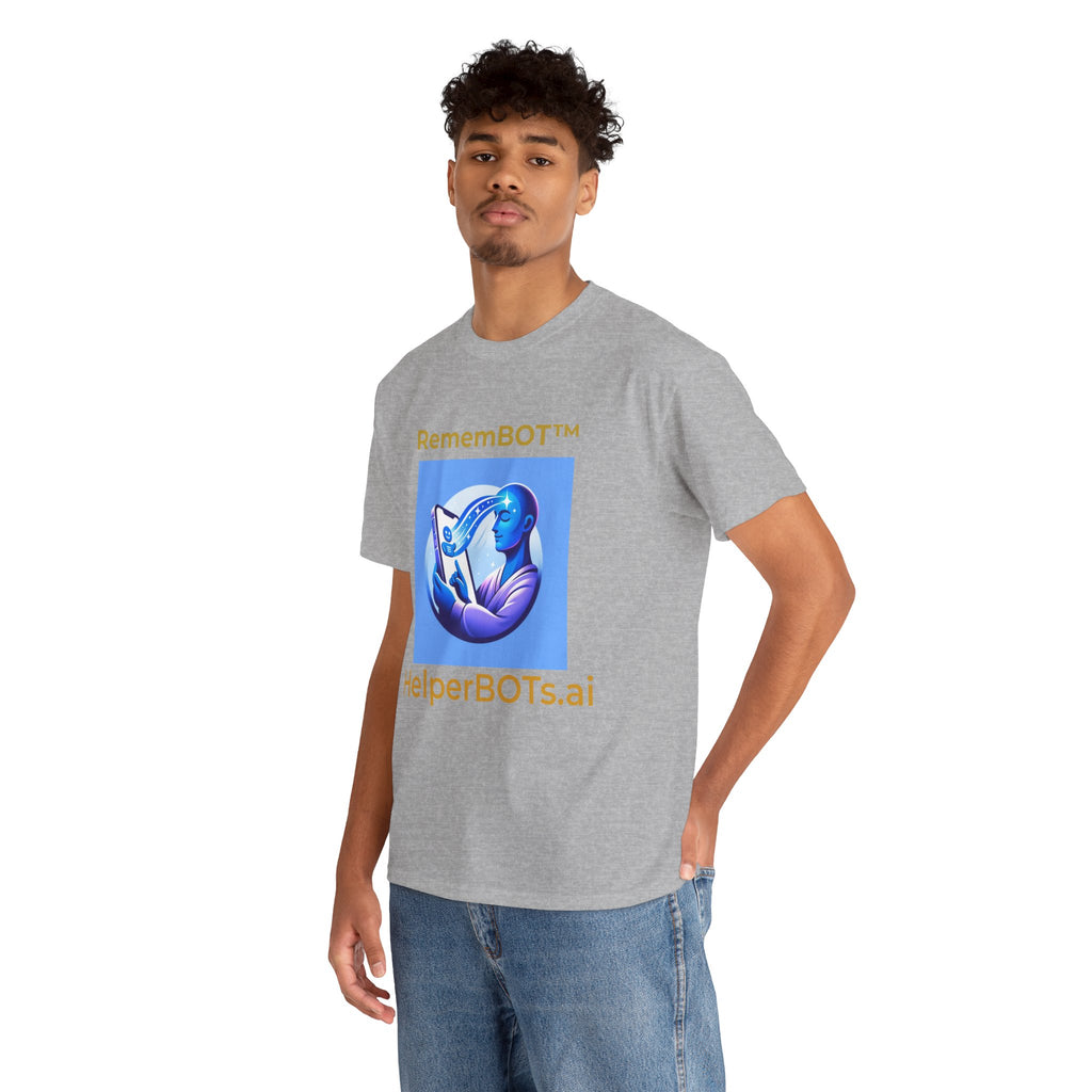 Unisex RememBOT™ Heavy Cotton Tee (Light Edition with Gold Lettering)