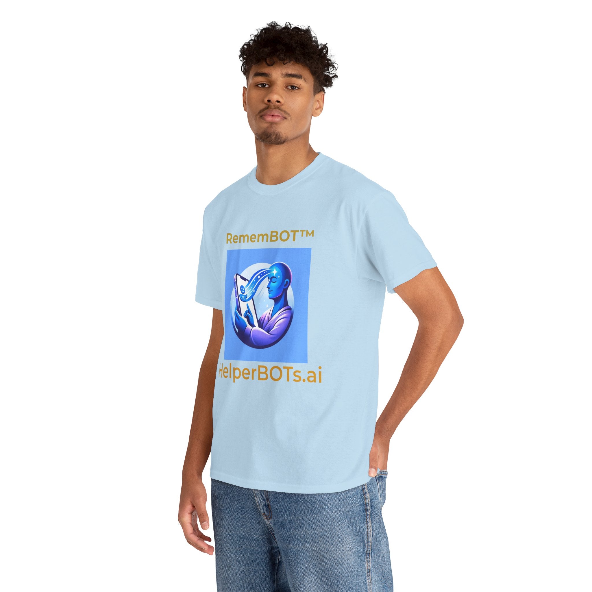 Unisex RememBOT™ Heavy Cotton Tee (Light Edition with Gold Lettering)