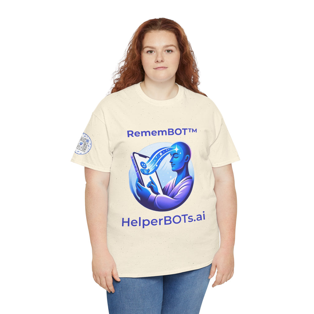 Unisex RememBOT™ Heavy Cotton Tee (Light Edition with Purple Print)