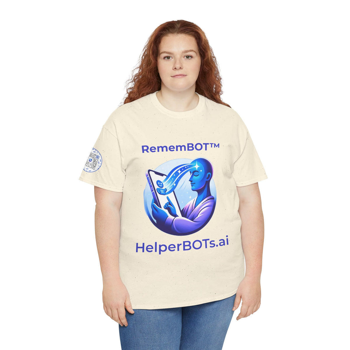 Unisex RememBOT™ Heavy Cotton Tee (Light Edition with Purple Print)