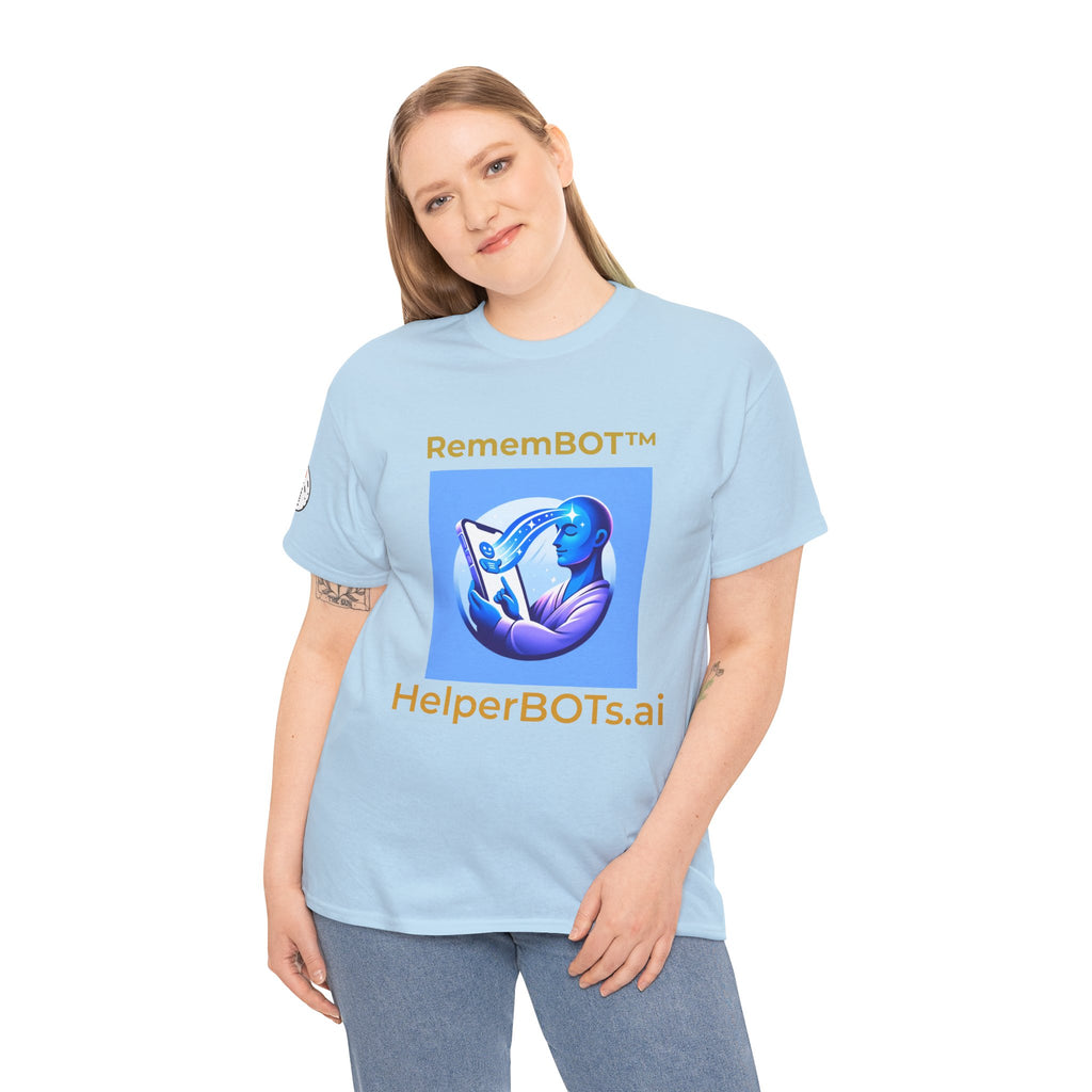 Unisex RememBOT™ Heavy Cotton Tee (Light Edition with Gold Lettering)