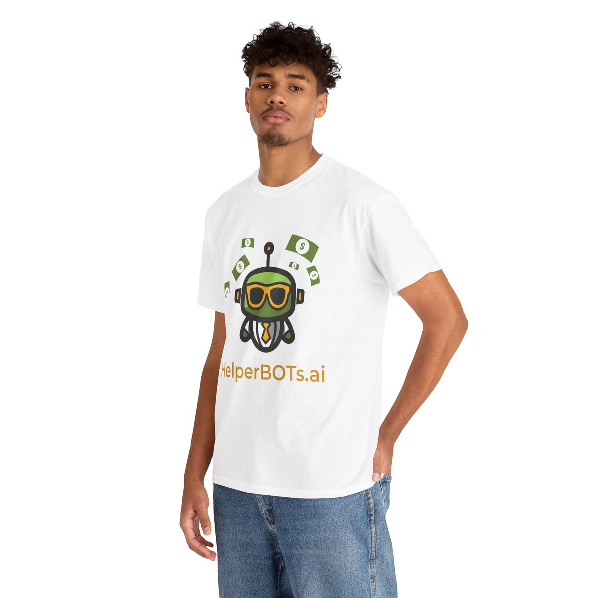 Unisex Financial BOT Heavy Cotton Tee (Light Edition with Gold Print)