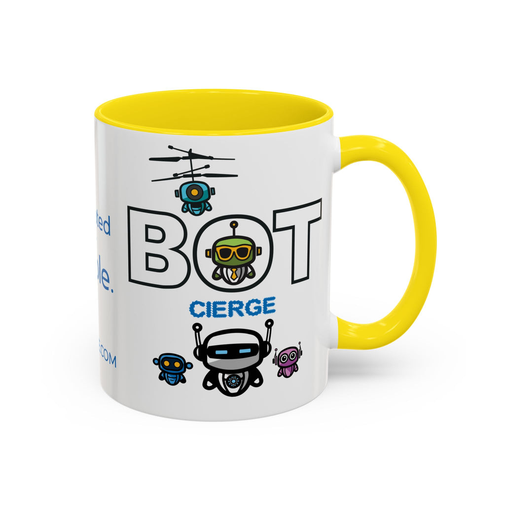 Logo Accent Coffee Mug (11, 15oz) (Dark Edition with Light Blue Print)