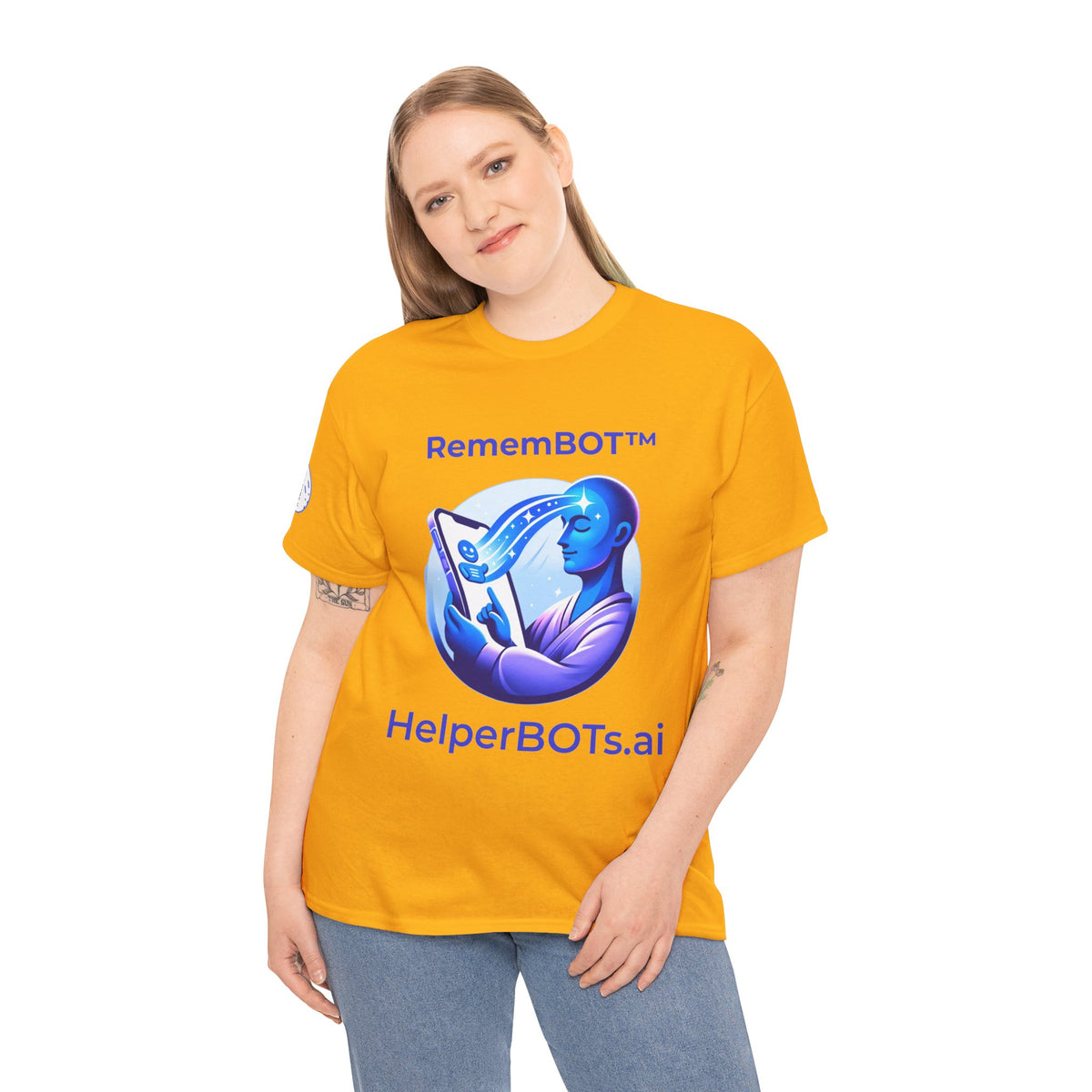 Unisex RememBOT™ Heavy Cotton Tee (Light Edition with Purple Print)
