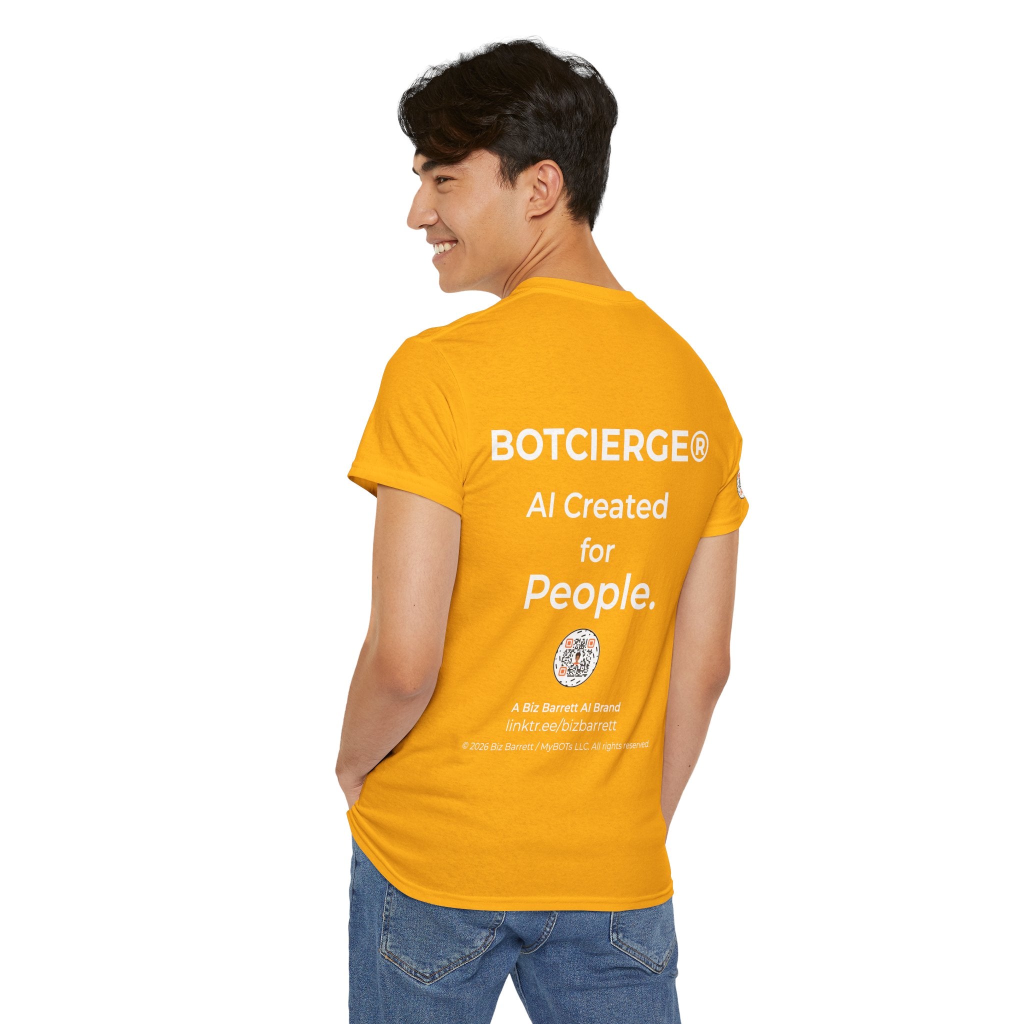 Unisex Personal Development BOT Heavy Cotton Tee (Dark Edition with White Print)