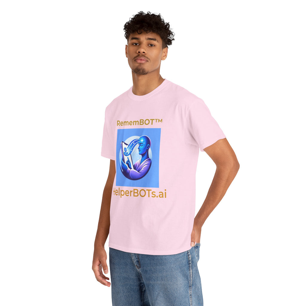 Unisex RememBOT™ Heavy Cotton Tee (Light Edition with Gold Lettering)