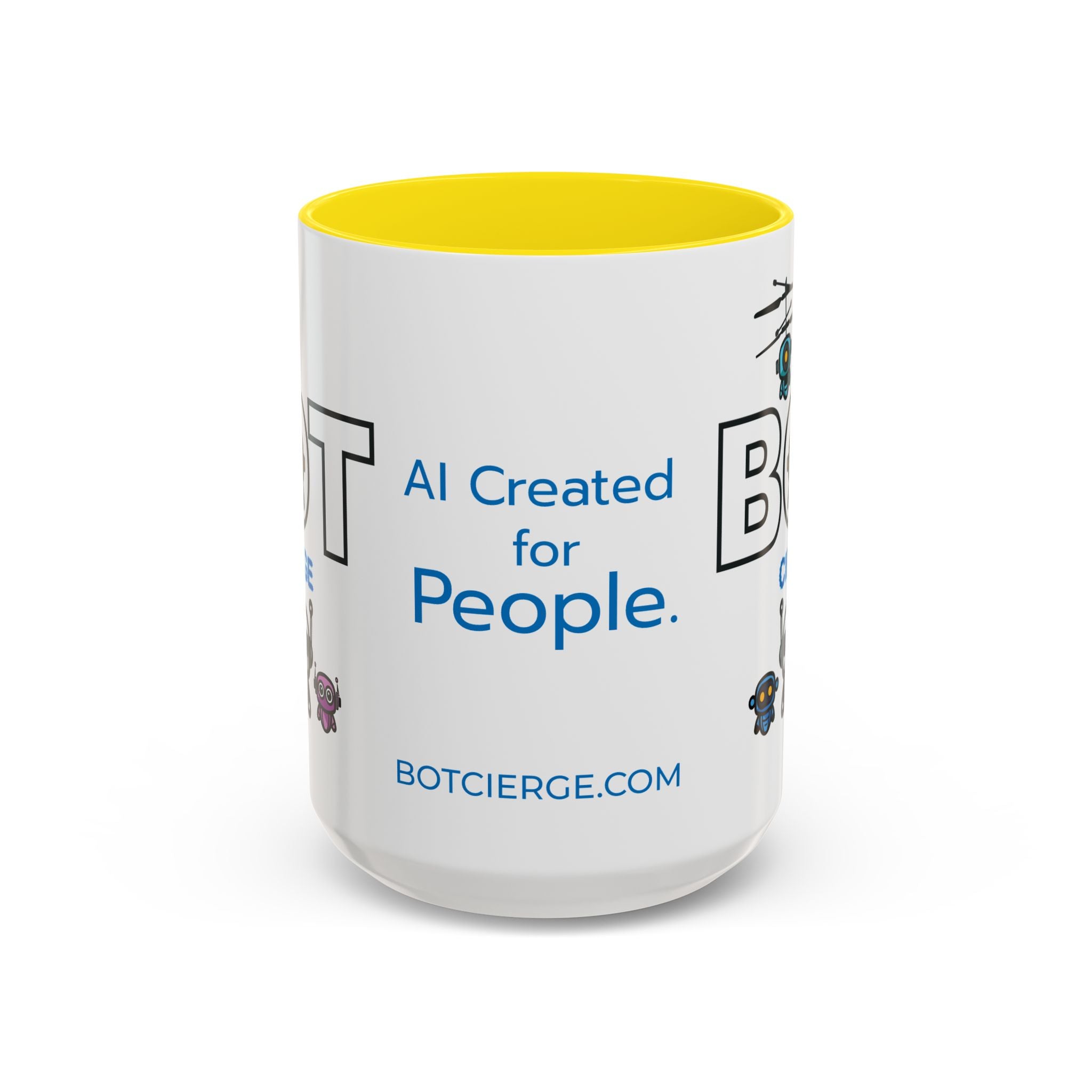 Logo Accent Coffee Mug (11, 15oz) (Dark Edition with Light Blue Print)