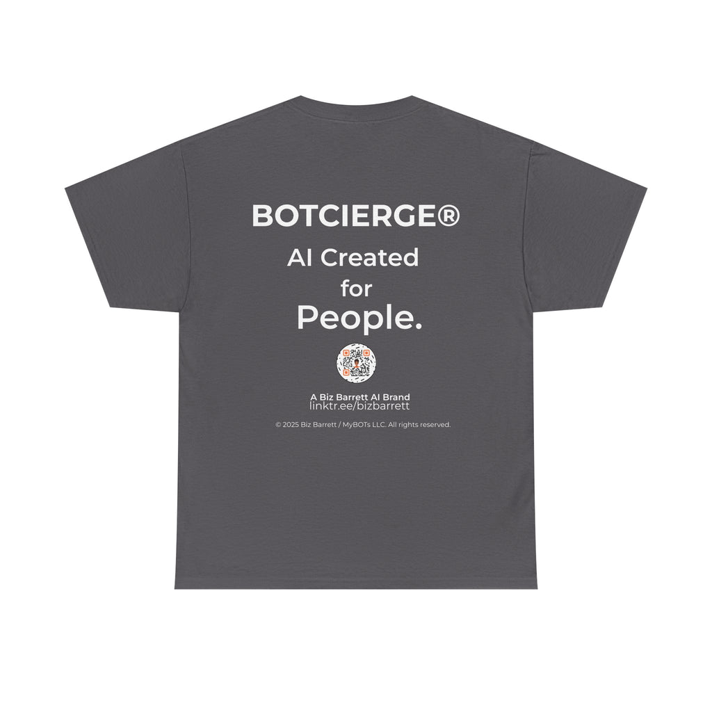 Unisex Security BOT Heavy Cotton Tee (Dark Edition white text)