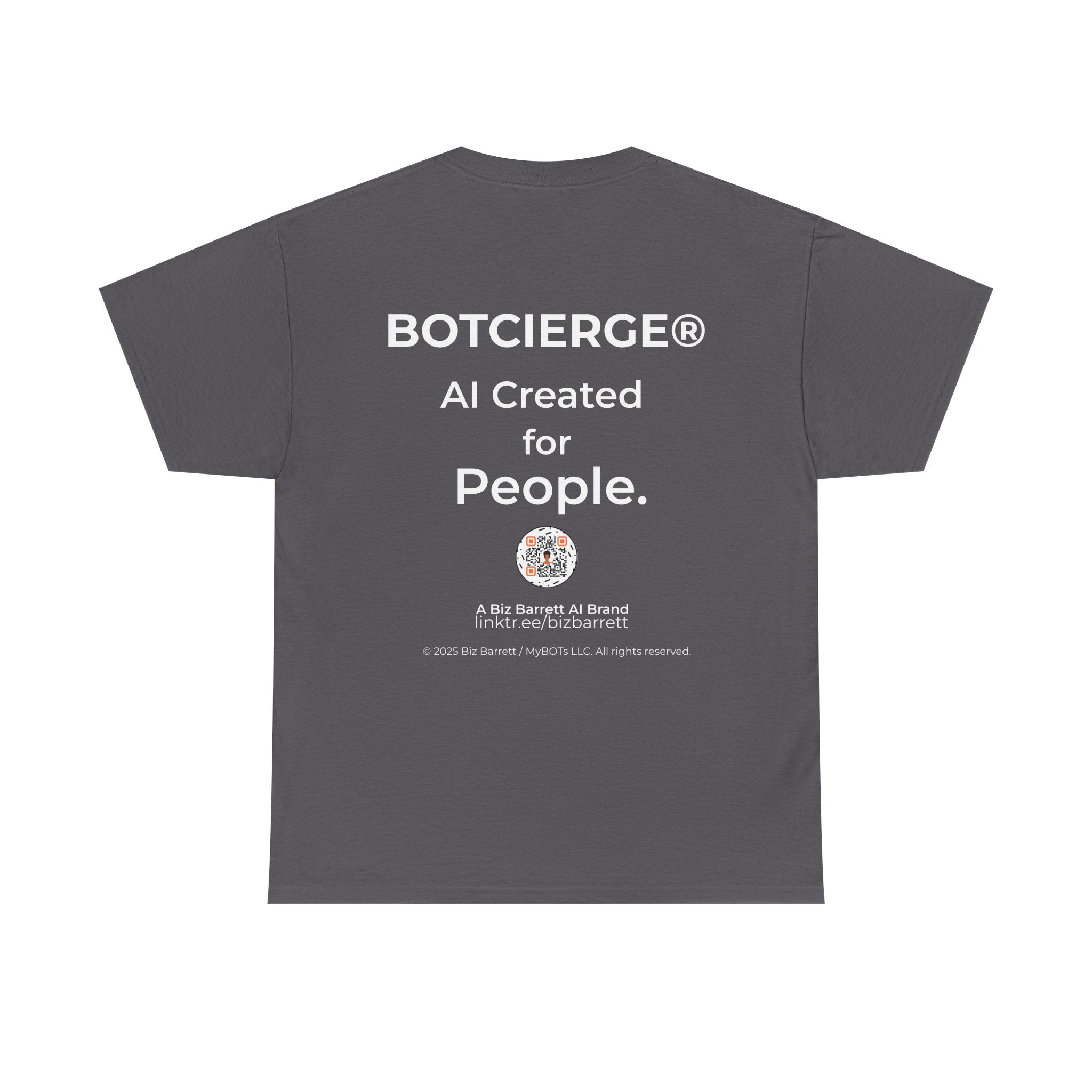 Unisex Security BOT Heavy Cotton Tee (Dark Edition white text)