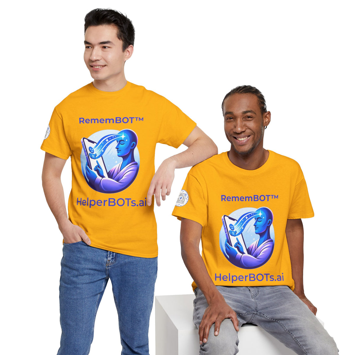 Unisex RememBOT™ Heavy Cotton Tee (Light Edition with Purple Print)